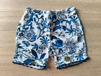 Short Petit Bateau – Fleurs et papillons bleues – Taille 4 ans