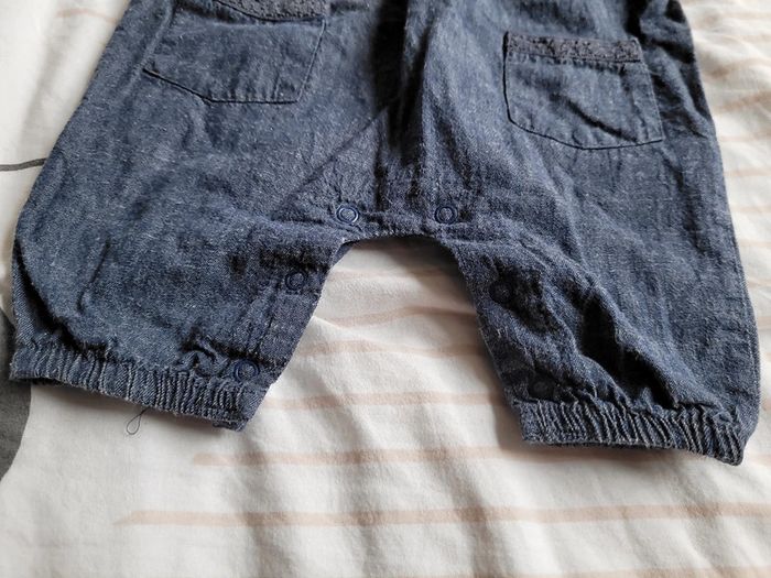 Barboteuse longue jean, sans manches 0/3 mois - photo numéro 5