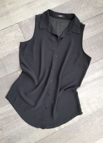 Chemisier noir en voile - Mim - T36/38
