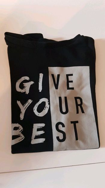 Pull à col rond noir et gris