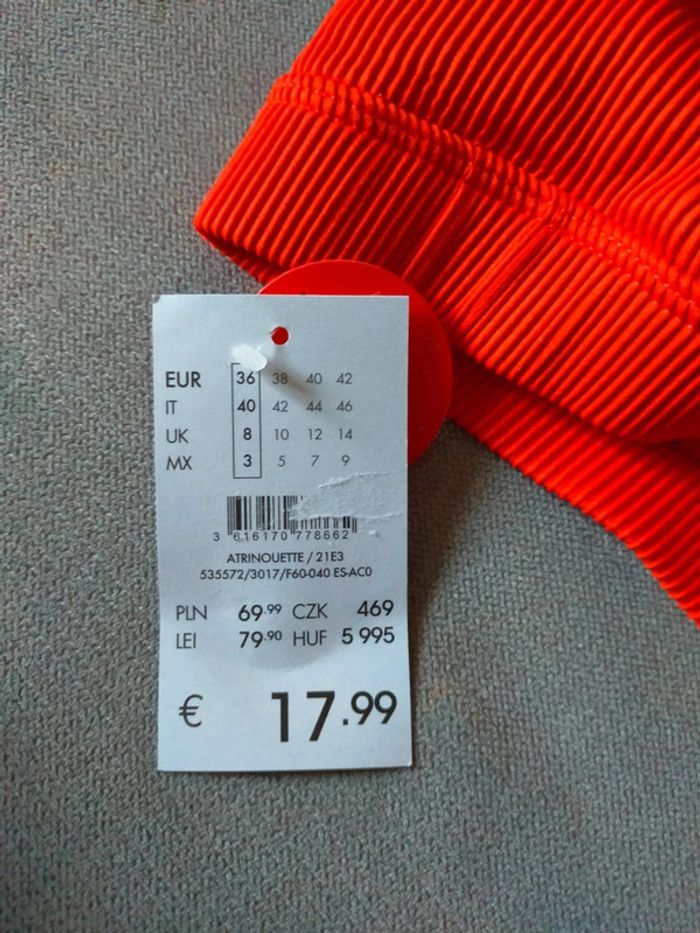 Haut de bikini rouge plissé – Camaïeu – Taille 36 (EU) - photo numéro 5
