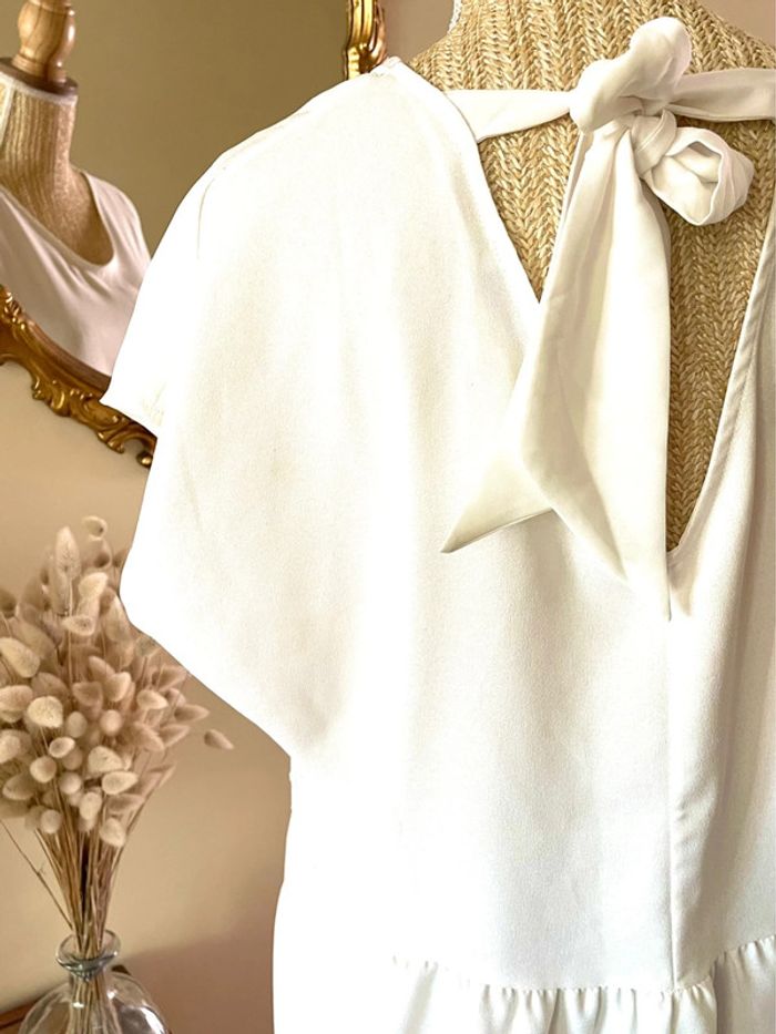 Top Élégant en Crème avec Détails en broderie - photo numéro 7