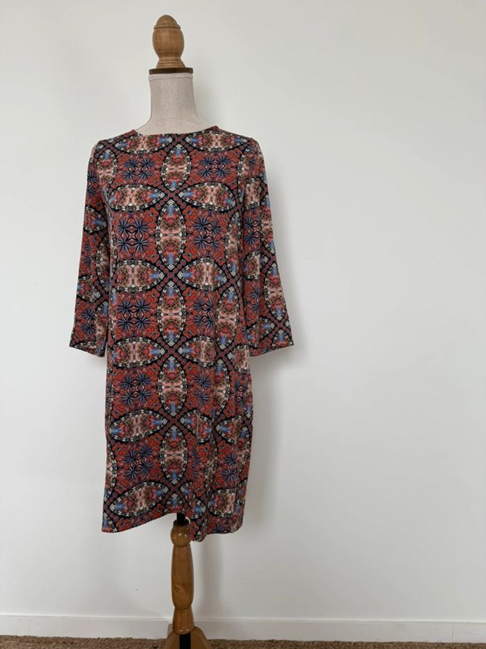 Robe terracota tunique dos nu Bordeaux midi dress neuf Kleid dress Vestido Vestito jurk jumpsuit - photo numéro 5