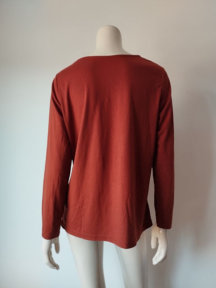 Blouse en coton col V thermolactyl Damart taille 46 - photo numéro 3