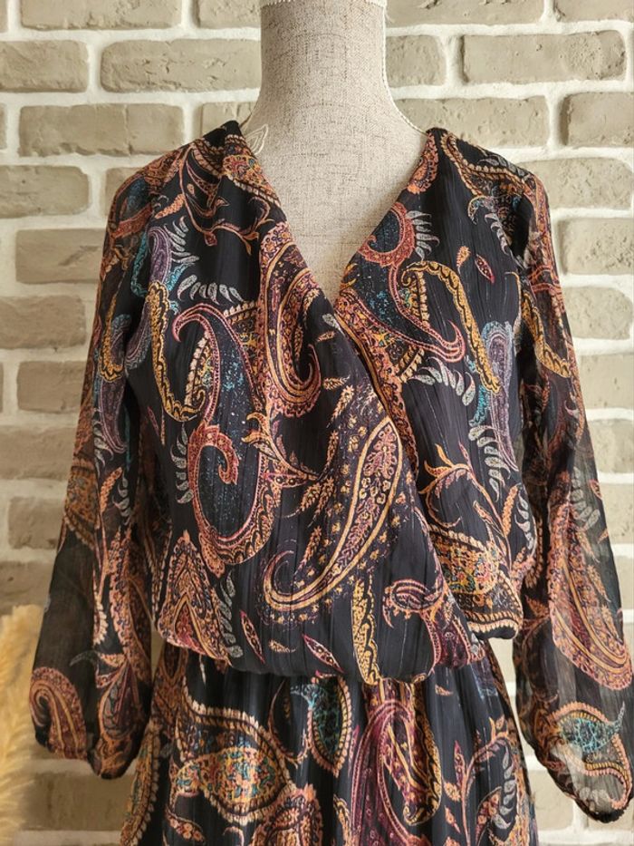 Robe longue et fluide imprimé cachemire Cache Cache - Bohème chic - photo numéro 3