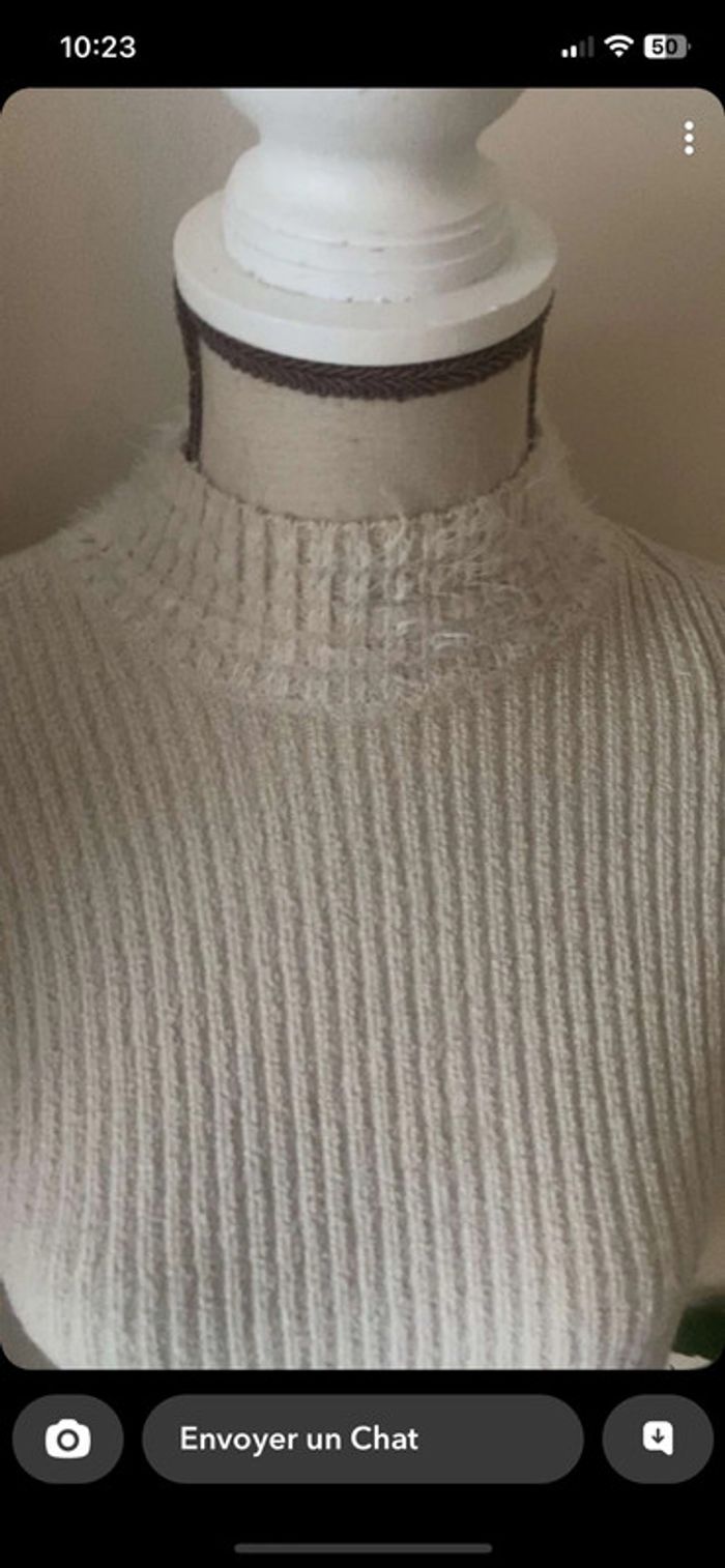 Pull col montant sans manches - photo numéro 2