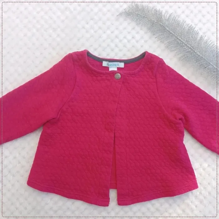 🔸Veste / Gilet Fushia Fille - Obaïbi 9 mois🔸