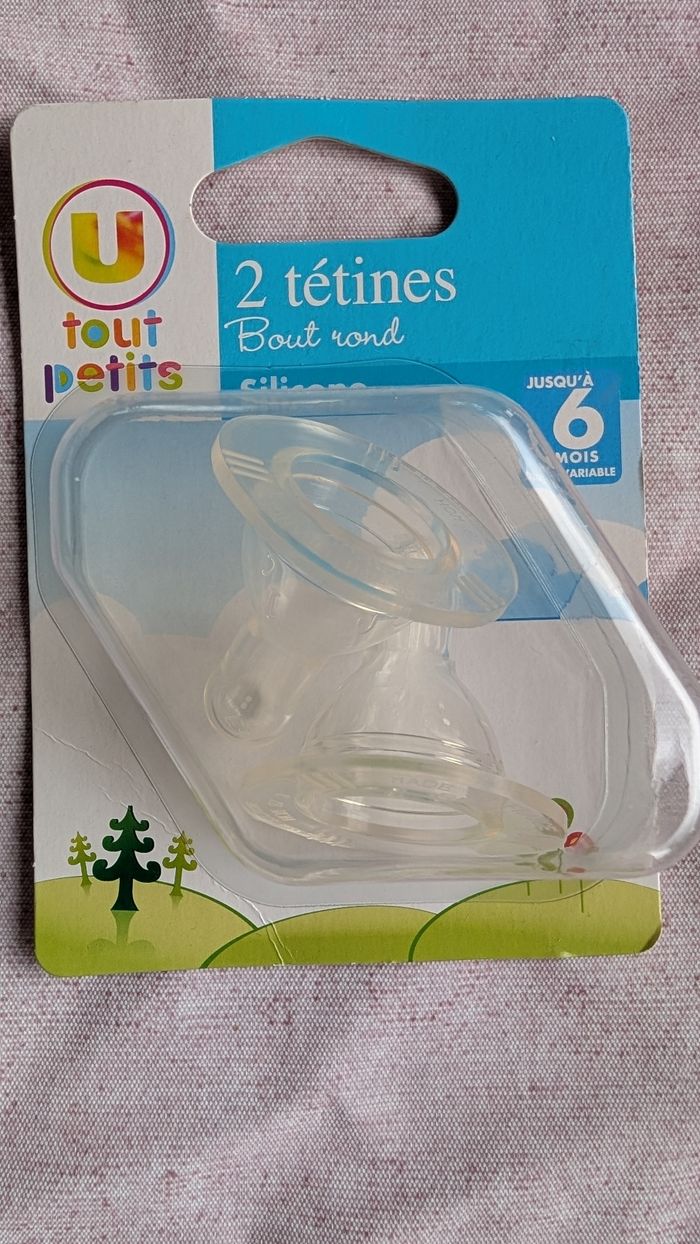 2 tétines bout rond jusqu'à 6 mois à debit variable - photo numéro 3