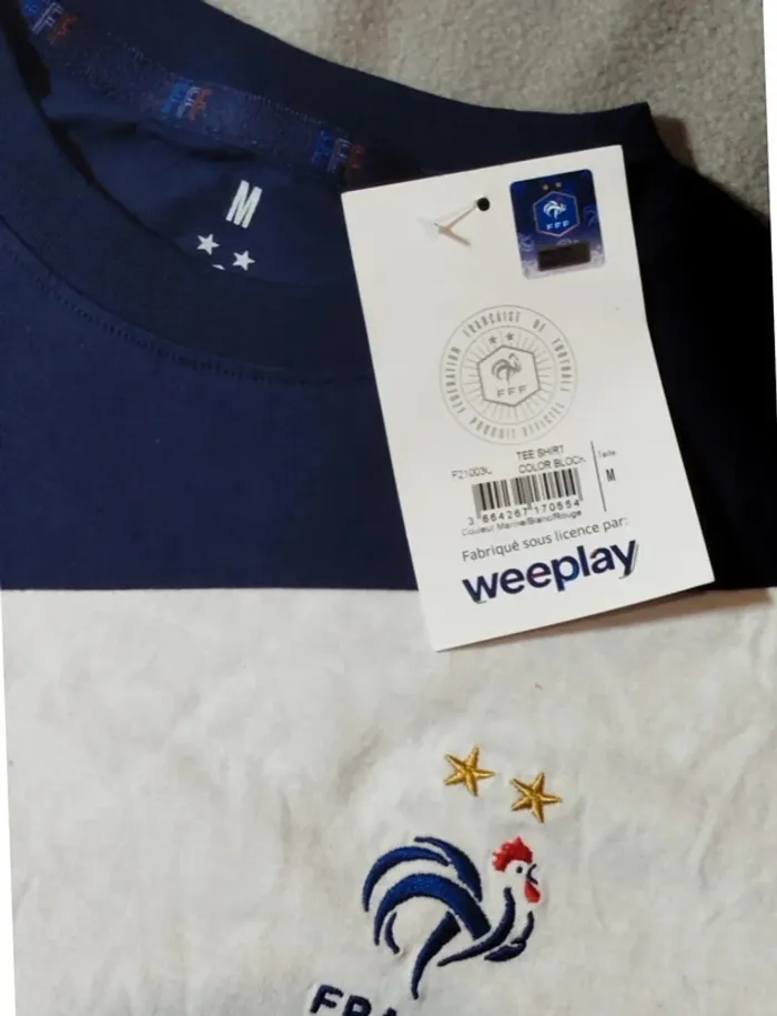 T-shirt Équipe de France Football Officiel Taille M Neuf - photo numéro 3