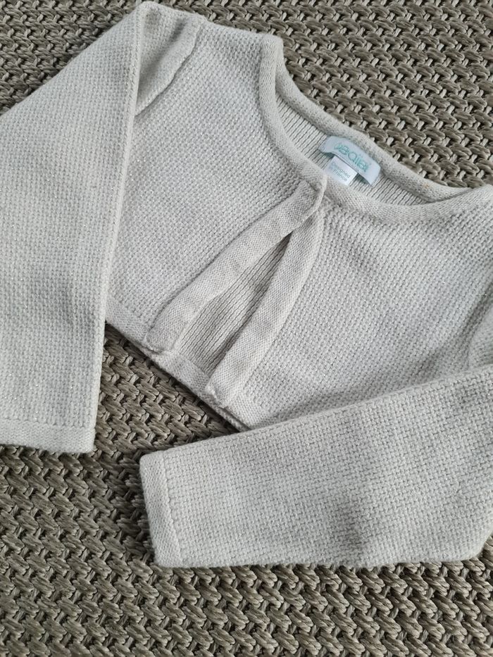 Boléro court blanc fille - 18 mois - photo numéro 3