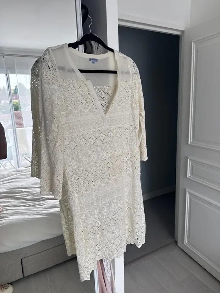 Tunique d’été Bensimon – Taille S – Dentelle & transparence