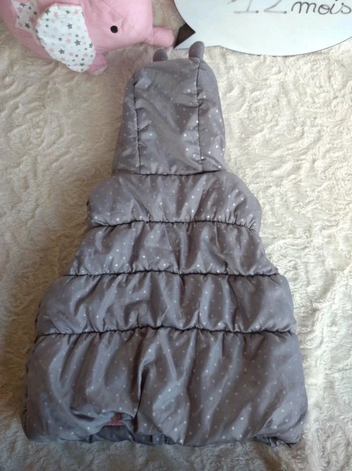 Veste sans manche zippée avec capuche oreille de lapin Fille 12 mois Étoile Kiabi - photo numéro 10