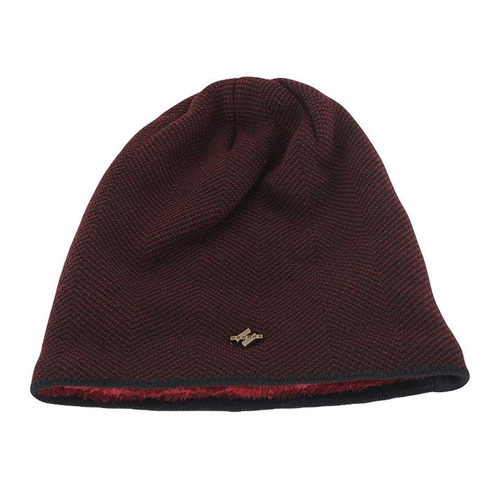 Bonnet épais en maille pour homme