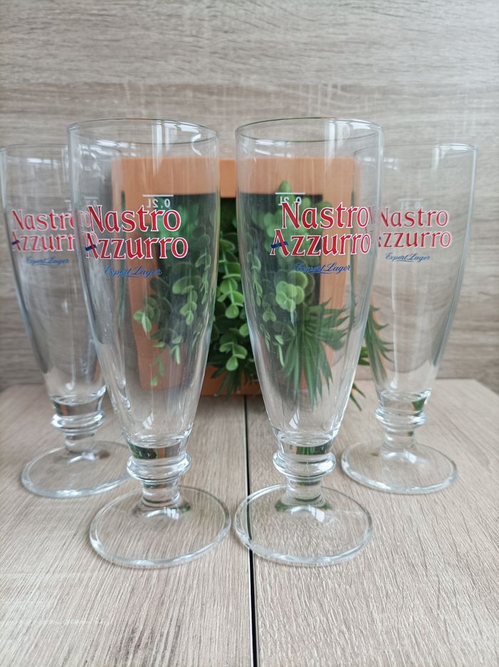 Lot 4 verres Nastro Azzuro - photo numéro 2