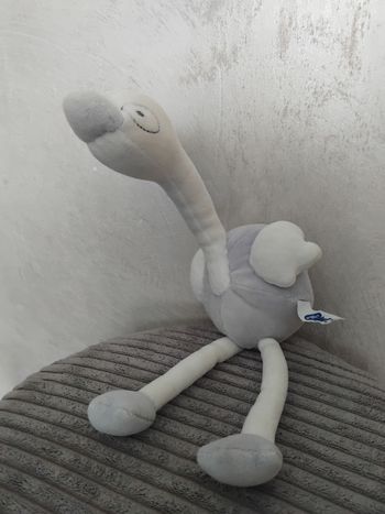 Peluche doudou cigogne