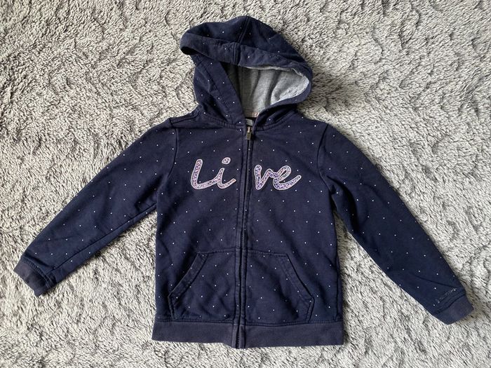 Veste bleue marine à pois Okaidi - 6 ans - photo numéro 2