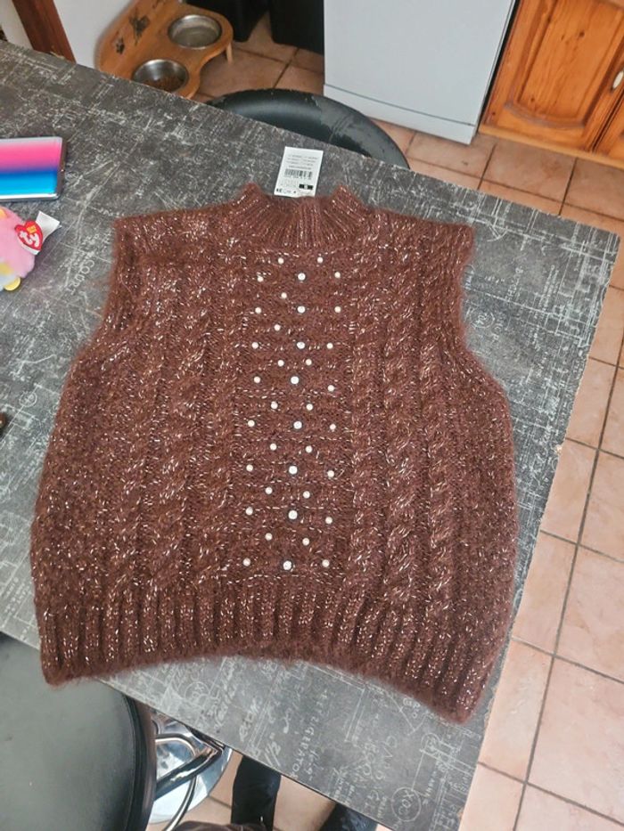 Pull sans manches femme