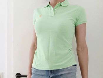 Beau polo Ralph Lauren sport vert pomme logo orange S très bon état