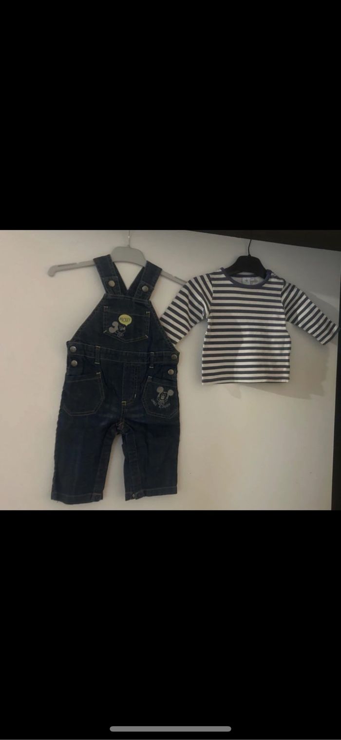 Salopette + t-shirt Mickey