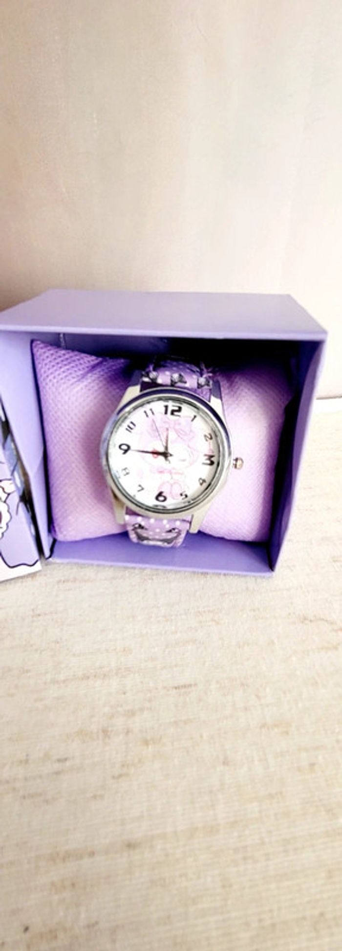 Montre Kuromi violette avec coffret - Style kawaii Sanrio - photo numéro 2