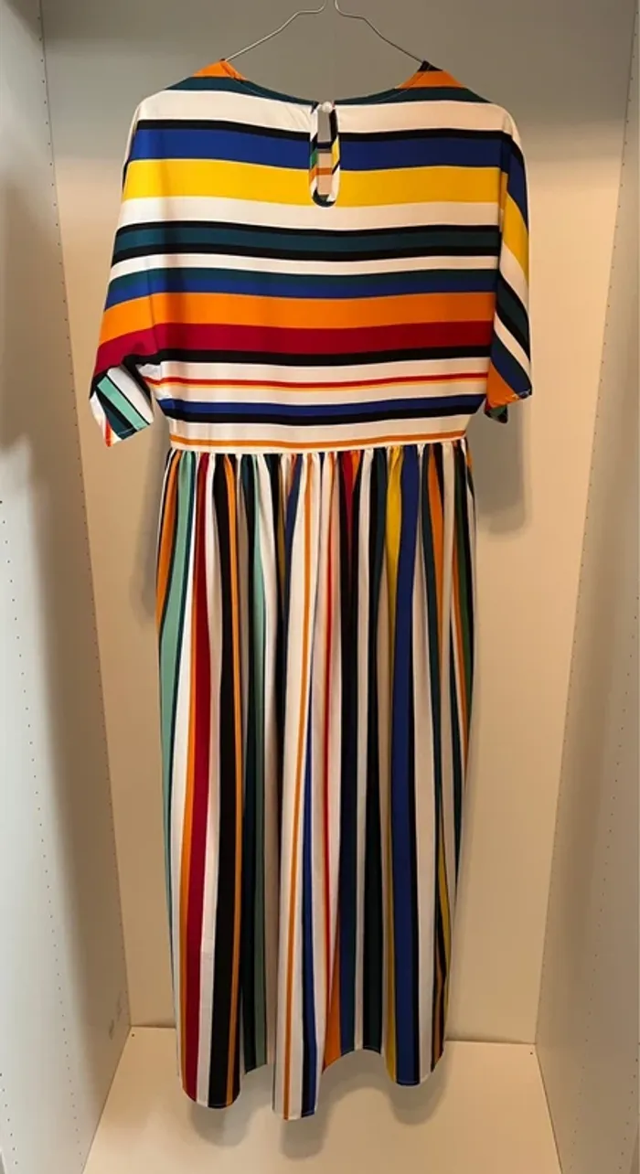 Robe midi fluide à rayures SHEIN Taille M - photo numéro 2