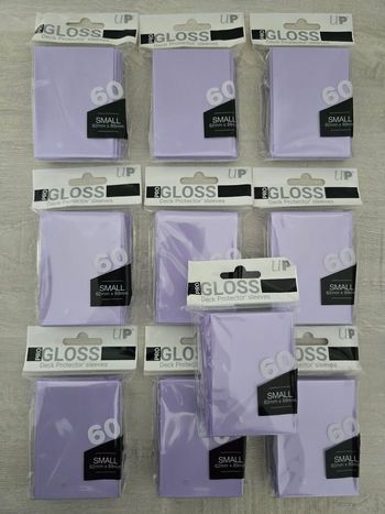 Lot de 10 paquets de 60 sleeves Ultra Pro Deck Protector Gloss Mini Lila