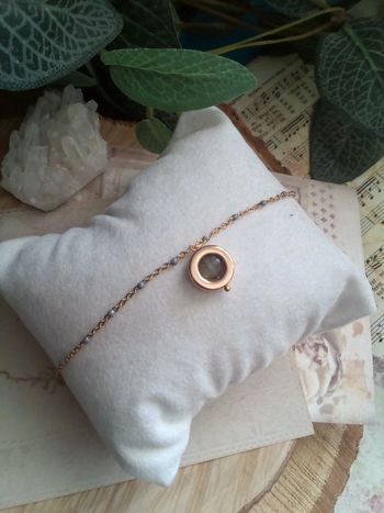 Bracelet bohème pierre labradorite naturelle