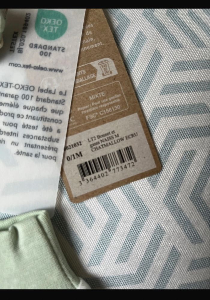 Ensemble bonnet + moufles petit béguin - photo numéro 4