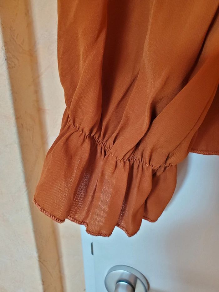 Blouse marron manche longue - photo numéro 4