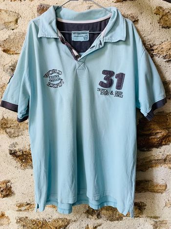 Polo Armand Thierry bleu ciel XL