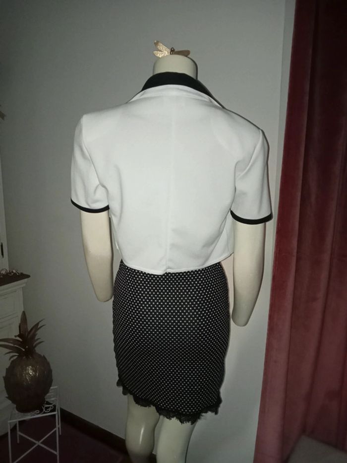 Blazer court bicolore by Morgan état neuf taille 36 - photo numéro 7