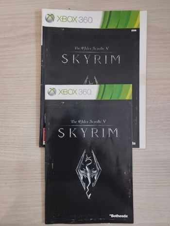 Notice + jaquette Skyrim Xbox 360