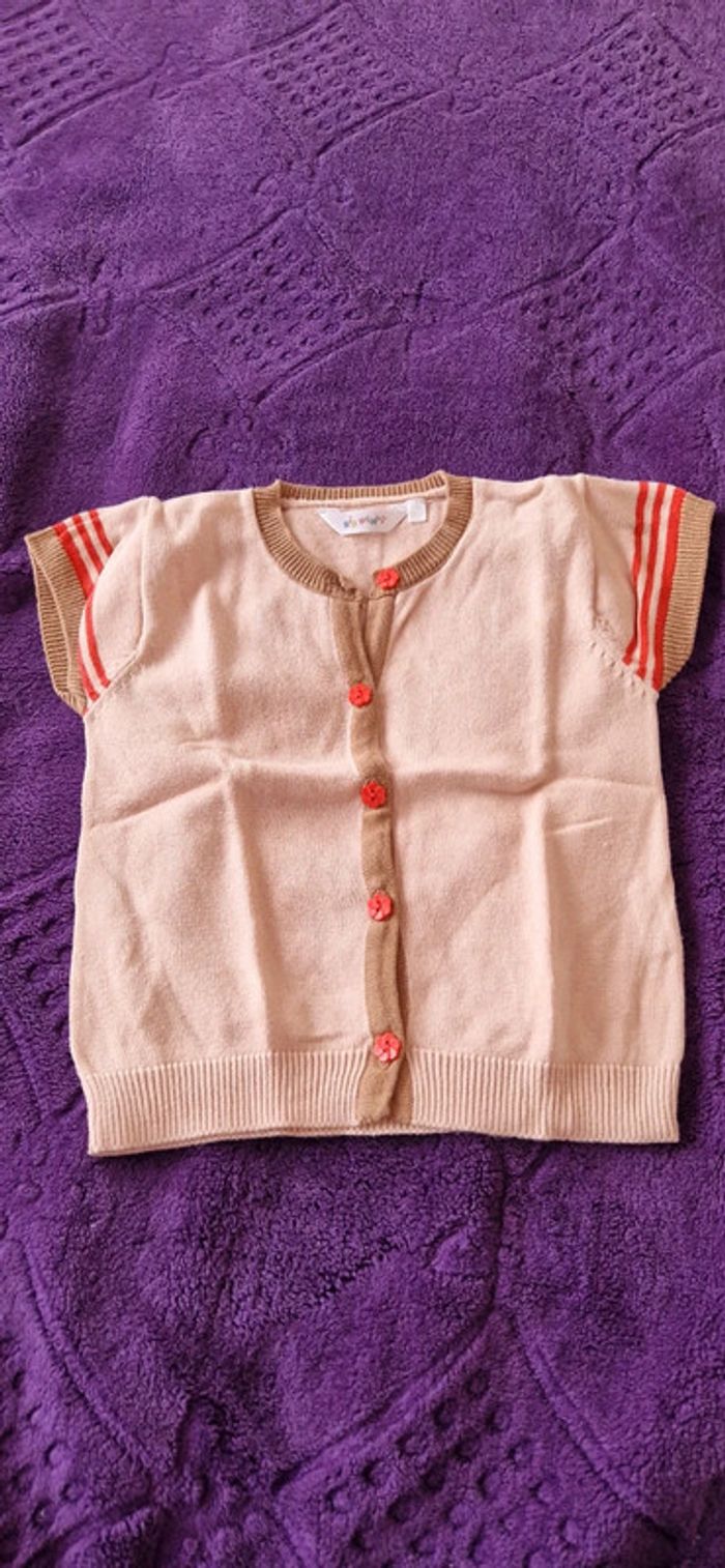 Gilet manches courtes fille 24 mois