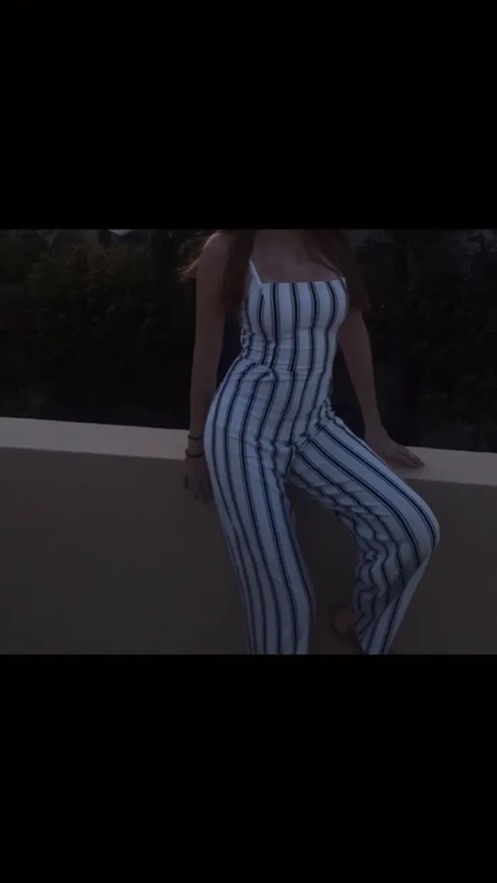 combi pantalons noir et blanc rayures - photo numéro 2