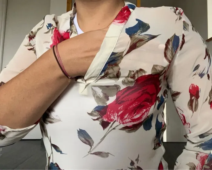 Blouse fleurs transparente Shein sexy - photo numéro 3