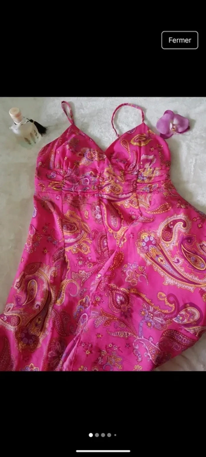 Robe courte habillée imprimé cachemire 38 - photo numéro 2