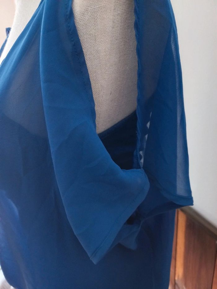 Blouse voile bleu - photo numéro 5