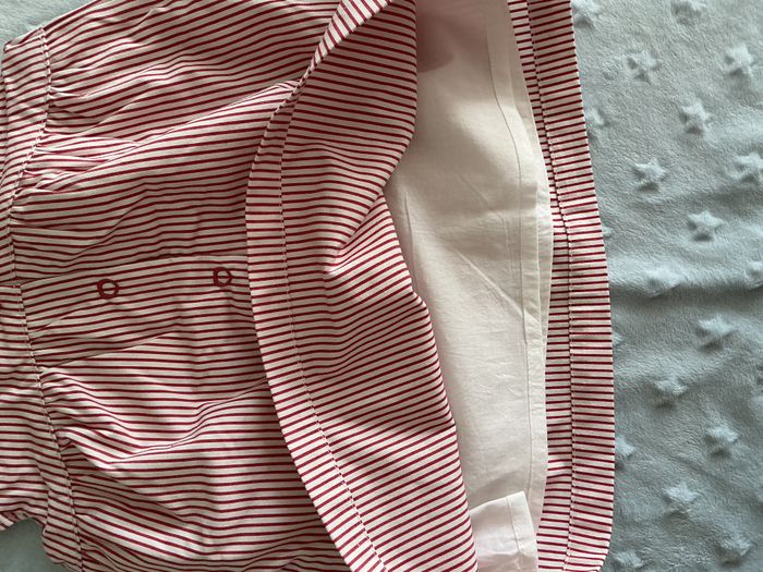 robe manches courtes rayée rouge et blanc doublée 9 mois chicco - photo numéro 10