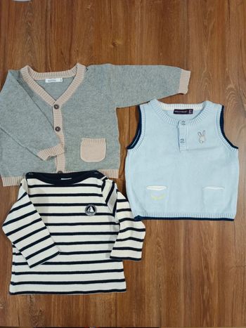 Lot  3 pulls 6 mois sergent major