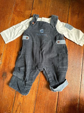 Salopette Vertbaudet bleu marine 1 mois