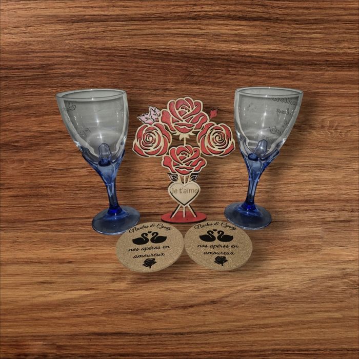 Dessous de verre couple - photo numéro 2