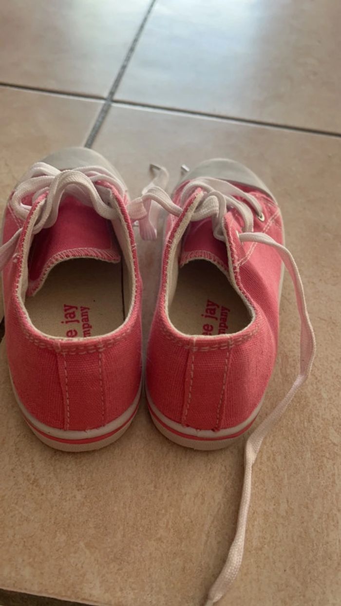 Paire de chaussures en toile / tissu rose pointure 27 - photo numéro 3