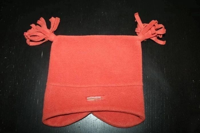 Bonnet polaire orange Décathlon 18/24m