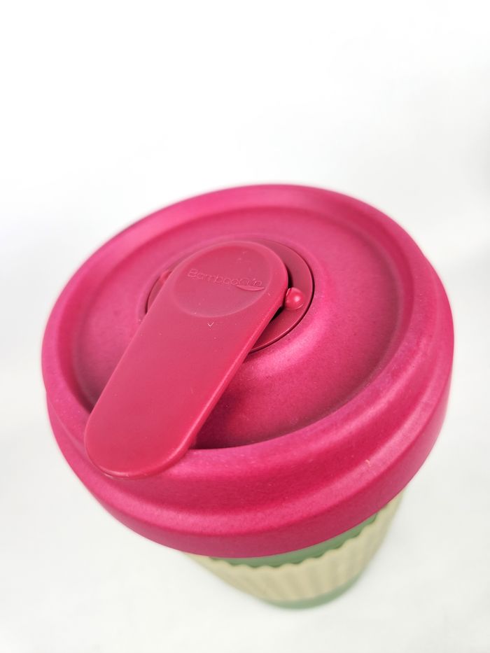 Mug réutilisable "No Drama Llama" Fibre de Bambou Rose & Vert - photo numéro 3