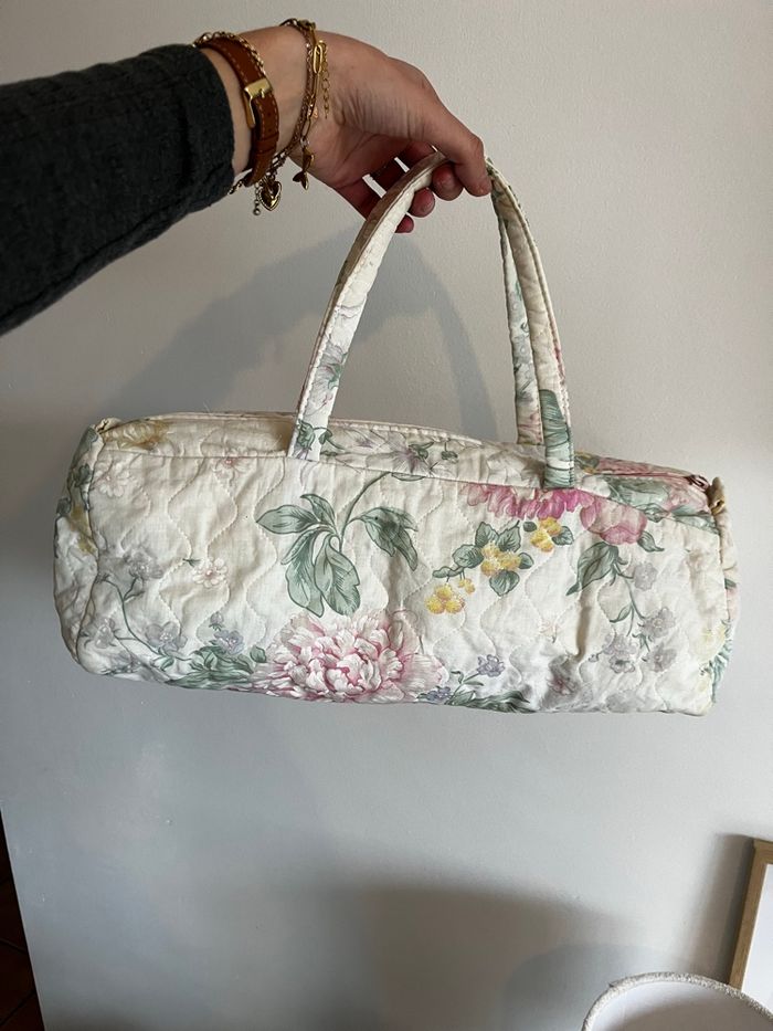 Sac baguette matelassé à fleur vintage - photo numéro 2