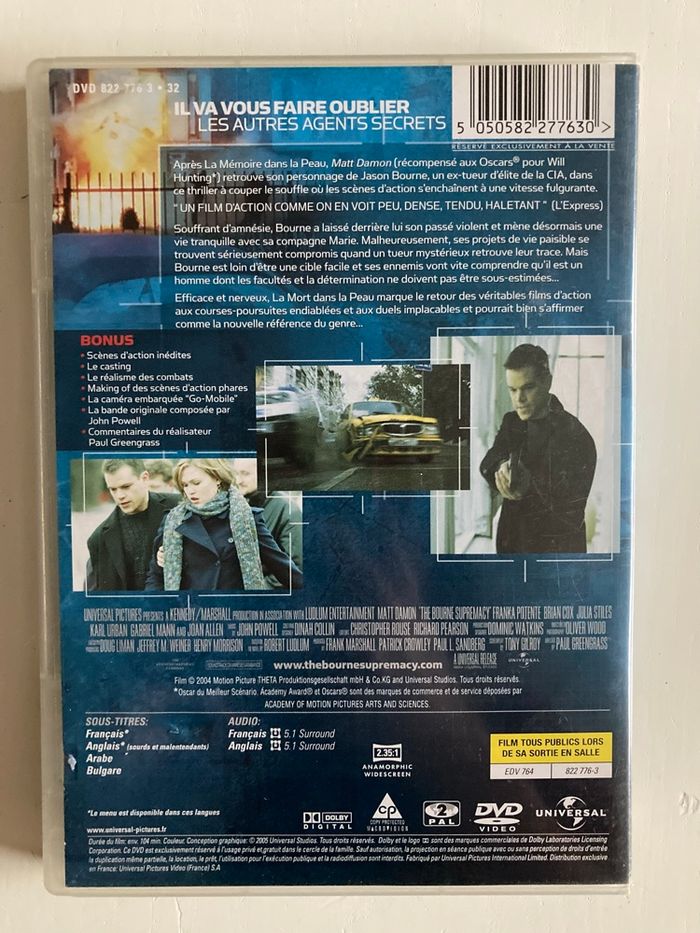 DVD La mort dans la peau - photo numéro 3