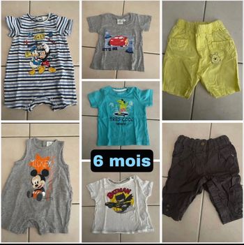 Lot 6 mois bodies t-shirt short