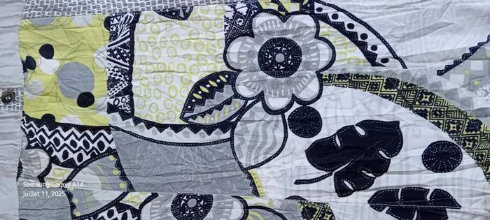 Robe tunique avec lien effet plissé motif floral gris femme 46/48 vetistyle - photo numéro 14