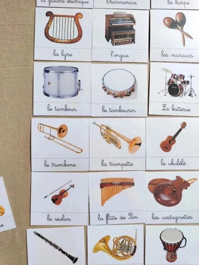 33 cartes de nomenclature des instruments de musique - photo numéro 6