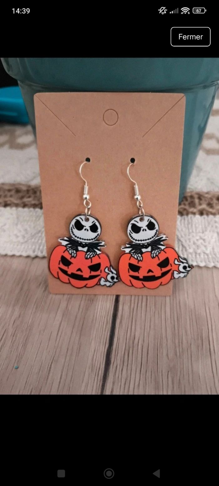 Boucles d'oreilles halloween